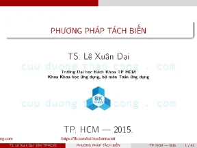 Phương pháp tách biến giải phương trình sóng (Toán Lý)