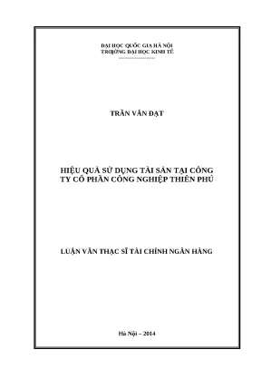 Nâng cao hiệu quả sử dụng tài sản tại Công ty Cổ phần