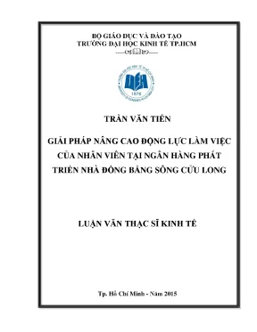 Giải pháp nâng cao động lực làm việc cho nhân viên tại