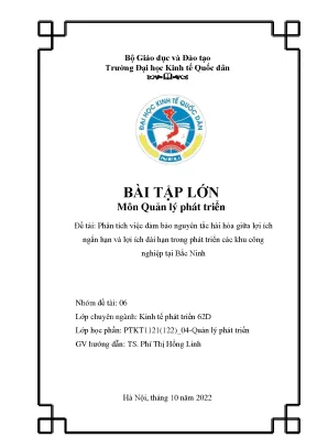 Phát triển KCN Bắc Ninh: Lợi ích ngắn hạn & dài hạn