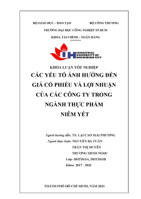Yếu Tố Ảnh Hưởng Đến Giá Cổ Phiếu Và Lợi Nhuận Ngành