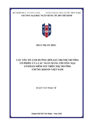 Yếu tố ảnh hưởng đến giá trị cổ phiếu ngân hàng thương