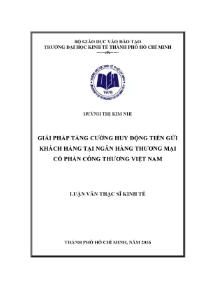 Giải pháp tăng cường huy động tiền gửi khách hàng tại