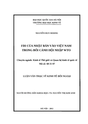 FDI Nhật Bản vào Việt Nam: Cơ hội và thách thức trong
