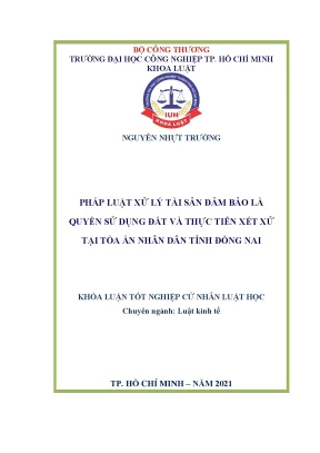 Xử Lý Tài Sản Đảm Bảo Là Quyền Sử Dụng Đất Tại Tòa Án