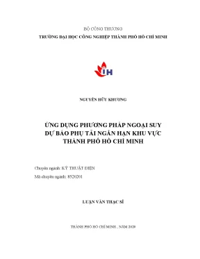 Dự Báo Phụ Tải Ngắn Hạn Tại Thành Phố Hồ Chí Minh Bằng