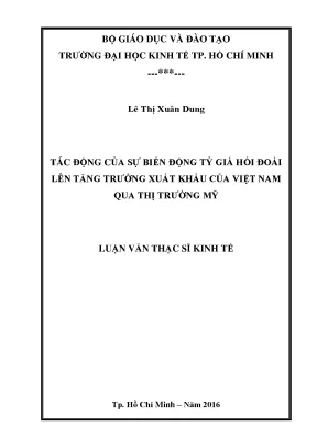 Tác động của tỷ giá hối đoái đến xuất khẩu Việt Nam qua