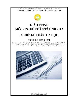 Giáo Trình Kế Toán Tài Chính 2 Dành Cho Nghề Kế Toán Tin 