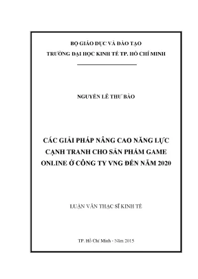 Giải pháp nâng cao năng lực cạnh tranh cho game online