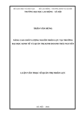 Nâng cao chất lượng nguồn nhân lực tại Đại học Kinh tế