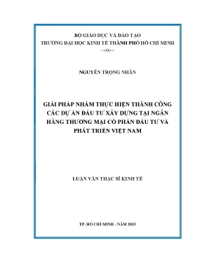 Giải pháp thành công cho dự án đầu tư xây dựng tại BIDV