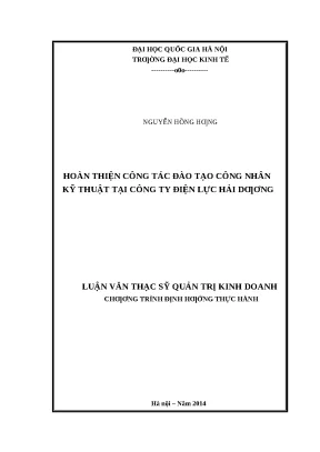 Cải thiện đào tạo công nhân kỹ thuật tại Công ty Điện