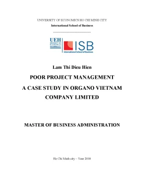 Quản lý dự án kém: Nghiên cứu trường hợp tại Công ty