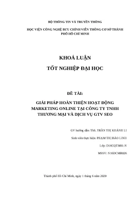 Giải pháp tối ưu hóa marketing online cho GTV SEO