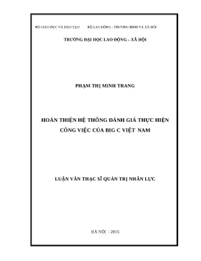Hệ thống đánh giá công việc tại Big C: Phân tích & Giải pháp