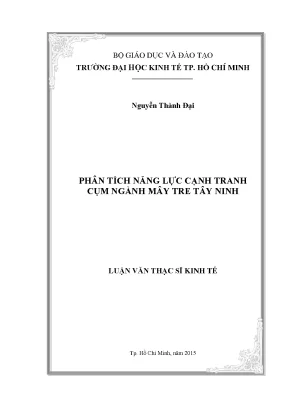 Luận văn: Năng lực cạnh tranh ngành mây tre Tây Ninh