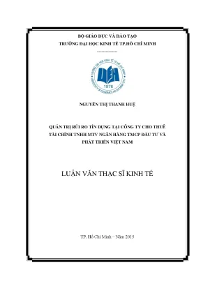 Quản trị rủi ro tín dụng tại công ty cho thuê tài chính