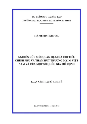 Nghiên cứu mối quan hệ giữa chi tiêu chính phủ và thâm