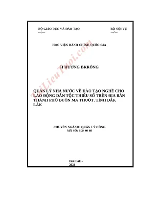 Đào Tạo Nghề Cho Lao Động Dân Tộc Thiểu Số Tại Buôn Ma Thuột