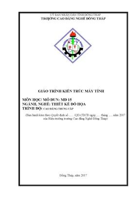 Giáo Trình Kiến Trúc Máy Tính Cho Nghề Thiết Kế Đồ Họa
