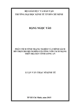 Phân Tích Tình Trạng Nghèo và Chính Sách Hỗ Trợ Hộ Nghèo