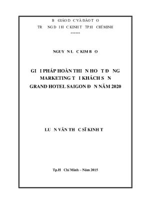 Giải pháp marketing hiệu quả cho Grand Hotel Saigon đến