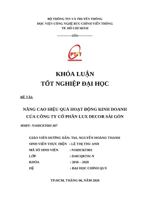 Nâng Cao Hiệu Quả Kinh Doanh Tại Công Ty CP Lux Decor