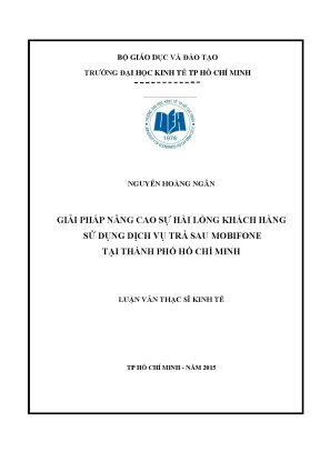 Giải pháp nâng cao sự hài lòng khách hàng dịch vụ trả