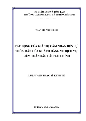 Tác động của giá trị cảm nhận đến sự thỏa mãn khách hàng