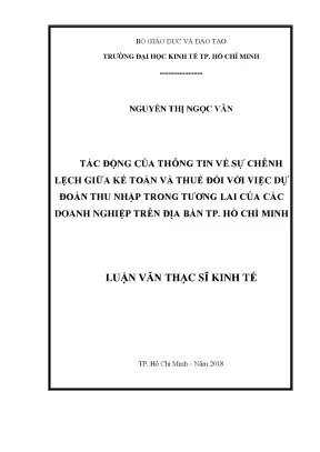 Tác động của thông tin kế toán và thuế đến dự đoán thu