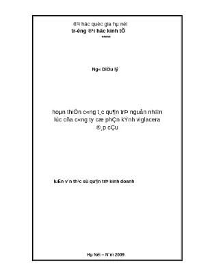Cải thiện quản trị nguồn nhân lực tại Công ty Cổ phần