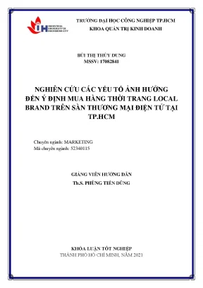 Yếu Tố Ảnh Hưởng Đến Ý Định Mua Hàng Thời Trang Local