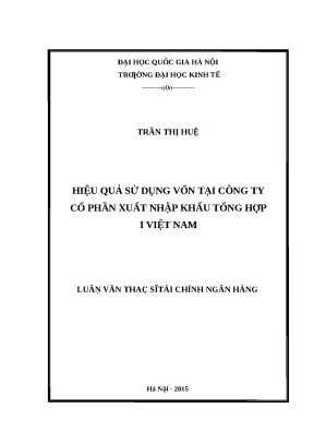 Nâng cao hiệu quả sử dụng vốn tại Công ty Cổ phần Xuất