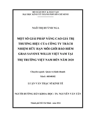 Giải pháp nâng cao giá trị thương hiệu Gras Savoye Việt