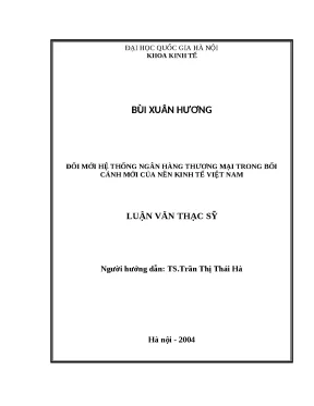 Đổi mới hệ thống ngân hàng thương mại Việt Nam trong bối