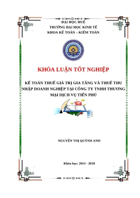 Kế Toán Thuế GTGT và TNDN Tại Công Ty TNHH Thương Mại