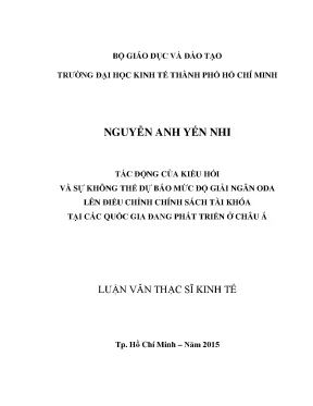 Tác động của kiều hối và ODA đến chính sách tài khóa ở