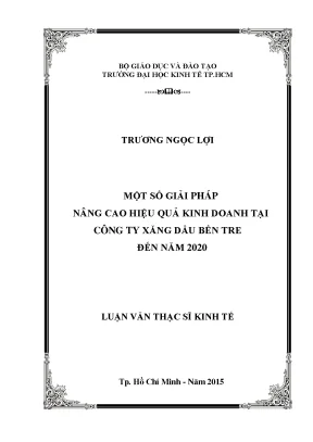 Luận văn: Hiệu quả kinh doanh Công ty Xăng dầu Bến Tre