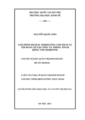 Giải pháp Digital Marketing cho Dịch vụ Nội dung Số tại