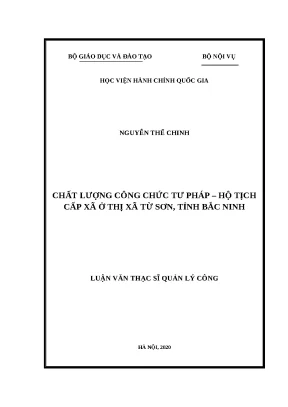 Nâng cao chất lượng công chức tư pháp hộ tịch cấp xã tại