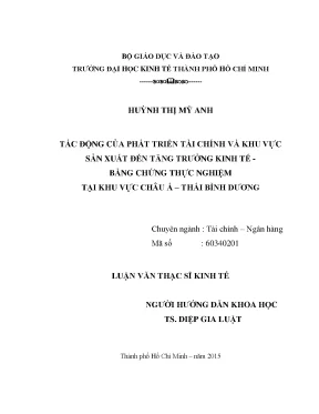 Tác động của phát triển tài chính và sản xuất đến tăng