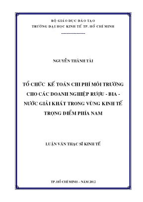 Tổ Chức Kế Toán Chi Phí Môi Trường Trong Doanh Nghiệp