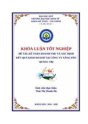 Khóa luận Kế toán Doanh thu tại Công ty Xăng dầu Quảng Trị