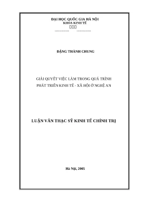 Giải Quyết Việc Làm Trong Phát Triển Kinh Tế - Xã Hội