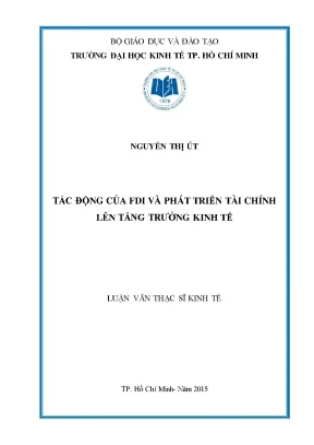 Tác động của FDI và phát triển tài chính đến tăng trưởng