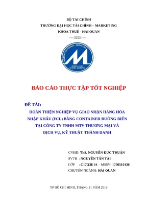 Nghiệp Vụ Giao Nhận Hàng Nhập Khẩu FCL Bằng Container 