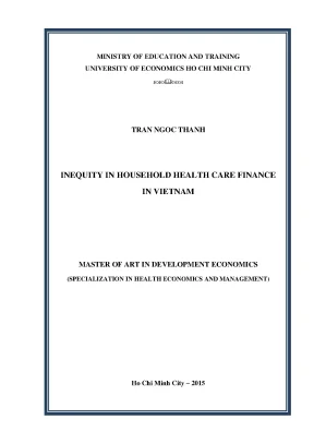 Inequity in Household Health Care Financing in Vietnam