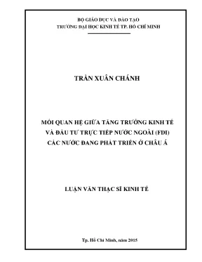 Mối Quan Hệ Giữa Tăng Trưởng Kinh Tế và FDI Tại Các Nước