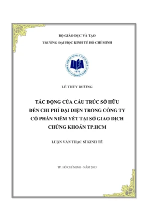 Tác Động Cấu Trúc Sở Hữu Đến Chi Phí Đại Diện Trong Công