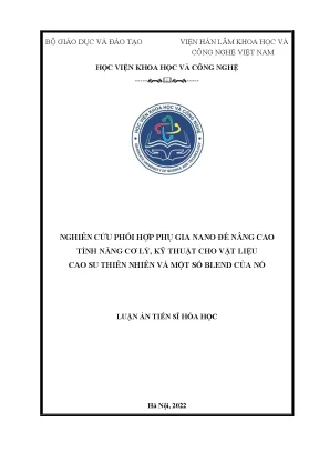 Nghiên Cứu Phối Hợp Phụ Gia Nano Trong Vật Liệu Cao Su